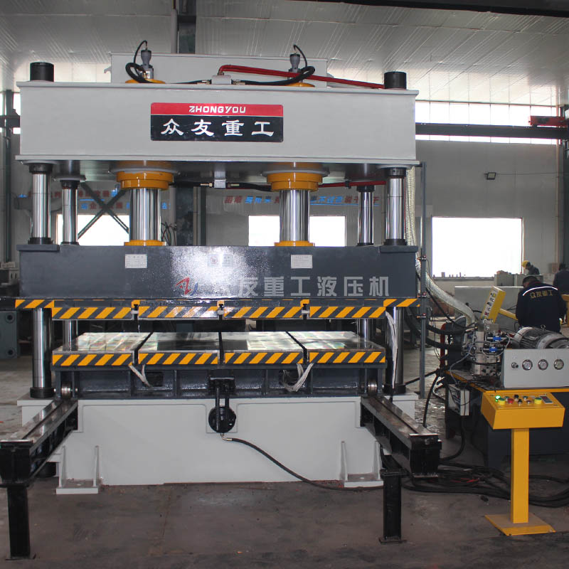 315噸四柱移動工作臺帶加熱板液壓機(jī)