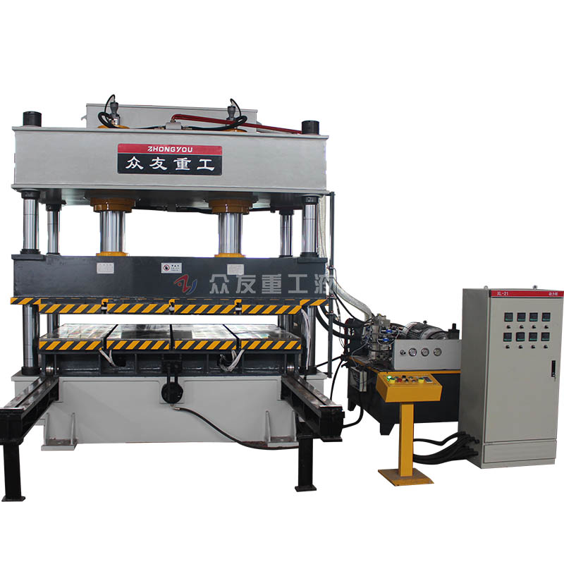 315噸四柱移動工作臺帶加熱板液壓機(jī)