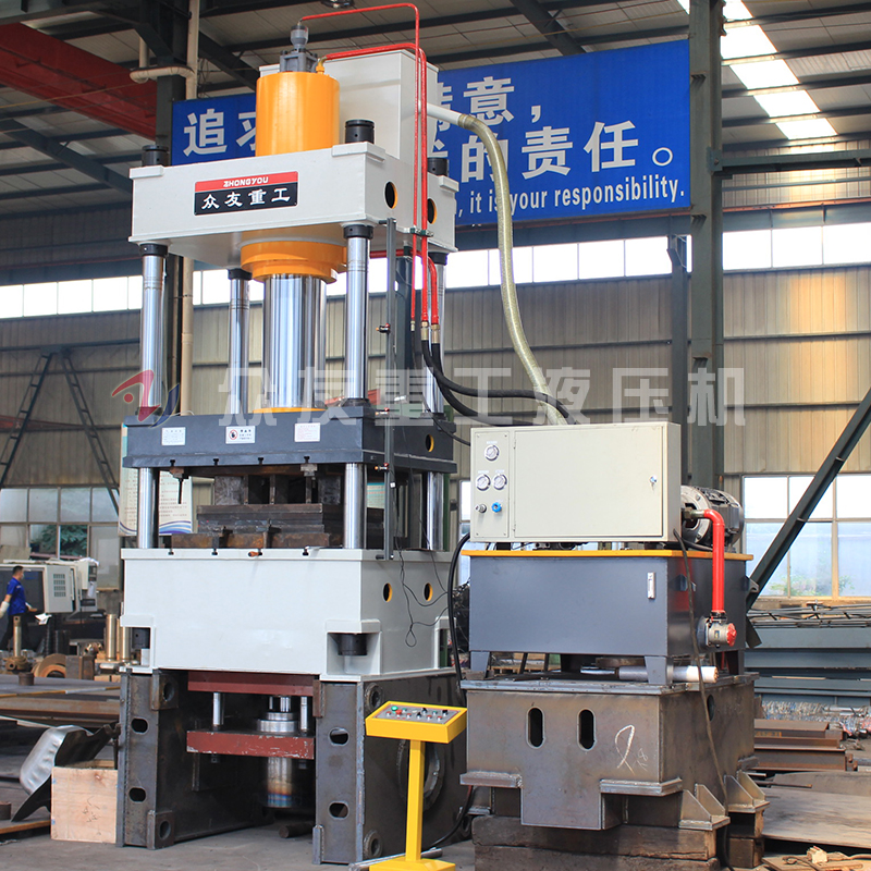 315噸豬食槽拉伸成型四柱油壓機頂缸原理